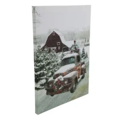 Northlight LED Lighted Fiber Optic Truck With Tree Christmas Canvas Wall Art 15.75" X 11.75" -Decora Shop GUEST 02b2f206 e149 436f 81ef 798491ad4cbe
