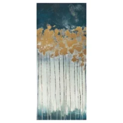 (Set Of 3) 15" X 35" Forest Gel Coat Canvas With Gold Foil Embellishment -Decora Shop GUEST 04223747 bd79 4d3e 9ef7 5d1c2e128b07