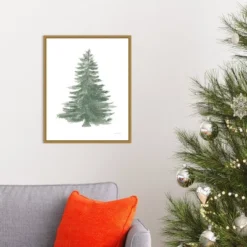 16" X 20" Floursack Holiday Tree By Danhui Nai Framed Canvas Wall Art - Amanti Art -Decora Shop GUEST 04311fa0 3aac 4045 bfcb 4d395e7f9da8