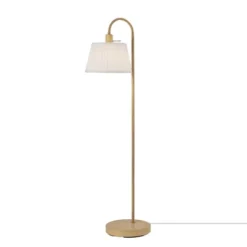 68" Maris Light Faux Wood Floor Lamp With White Patten Shade - Globe Electric -Decora Shop GUEST 05260394 4bad 4ec4 bfa4 7bbee2269cb5