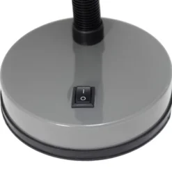 14.25" Traditional Fundamental Metal Desk Task Lamp And Bowl Shaped Shade With Flexi Gooseneck Gray - Creekwood Home -Decora Shop GUEST 06024708 cfb1 49a7 b56e b0abf930f1a9