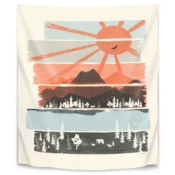 Morning By Bear River By NDTank Wall Tapestry -Americanflat -Decora Shop GUEST 06da69c9 009b 4af5 9afa 17a2769610a8