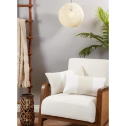 Saro Lifestyle Band Design Throw Pillow With Poly Filling -Decora Shop GUEST 07c99062 35c2 4bac b701 3ad19335f134