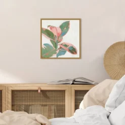 16" X 16" Pink Ficus I By Asia Jensen Framed Canvas Wall Art - Amanti Art -Decora Shop GUEST 096a5d72 c053 4bf7 a4e8 d6b3b261292c