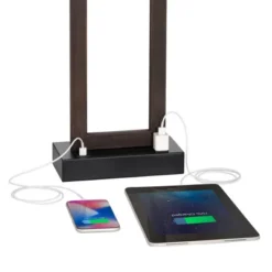 360 Lighting Todd Modern Table Lamps 30" Tall Set Of 2 Bronze With USB And AC Power Outlet In Base Oatmeal Shade For Bedroom Living Room Bedside Desk -Decora Shop GUEST 0ac4e8f0 9804 47ad b716 015366bb144a