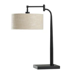 Mid-Century Modern Style With Swing Arm Feature Table Lamp Bronze - StyleCraft