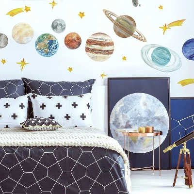 Planets Peel And Stick Giant Wall Decal - RoomMates 1 Planets Peel And Stick Giant Wall Decal - RoomMates