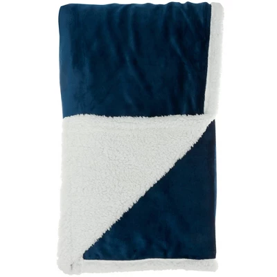 50"x60" Velvet Faux Shearling Reversible Throw Blanket - Mina Victory 7 50"x60" Velvet Faux Shearling Reversible Throw Blanket - Mina Victory - Image 7