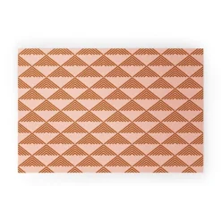 June Journal Triangular Lines In Terracotta Looped Vinyl Welcome Mat - Society6 -Decora Shop GUEST 10f1c6d6 99e1 4f8f 9369 9c60c356d39f