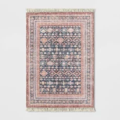 Alexandra Floral Printed Border Persian Rug Blush - Opalhouse™ -Decora Shop GUEST 13831d26 e9c0 4d66 95de 449574be25e7