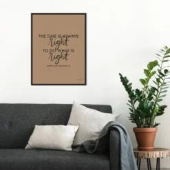 18" X 24" Words Of Wisdom IV Black - The Time Is Right By Becky Thorns Framed Canvas Wall Art Black - Amanti Art -Decora Shop GUEST 138389d9 782f 4d80 8e12 b3071c20f985
