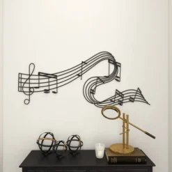 Metal Music Notes Wall Decor Black - Olivia & May -Decora Shop GUEST 1443c720 4ca5 4d35 85e5 a92c97b58575