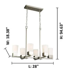 Ciara Springs 6 Light Chandelier Silver/White - EGLO -Decora Shop GUEST 174f8a0d 93af 4ac2 b9ef 493d62f6112c