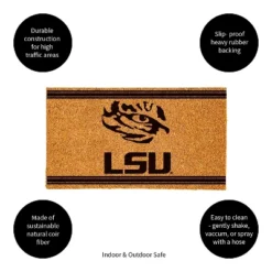 Evergreen Louisiana State University Logo Turf Mat, Brown- 28 X 16 Inches Indoor Outdoor Doormat -Decora Shop GUEST 1976d6de 3afa 4375 8754 209c423d3626