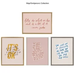 18" X 24" Sylvie Do What We Love Framed Canvas Wall Art By Maja Tomljanovic Gold - Kate And Laurel -Decora Shop GUEST 19fac891 ed2f 4a0b 9db9 42c107c8608d