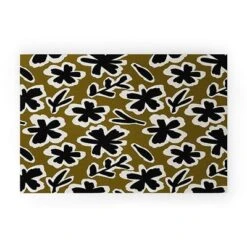 Alisa Galitsyna Florals On Olive Background Welcome Mat - Society6 -Decora Shop GUEST 1be143c4 e767 4042 93da d5955216bfa2