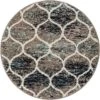 Unique Loom Trellis Frieze Rounded Area Rug