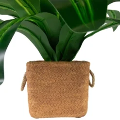Northlight 27" Artificial Dracaena Plant In Square Rattan Pattern Ceramic Pot -Decora Shop GUEST 1c7e1b17 a527 43c8 8e69 a69711bc1c02