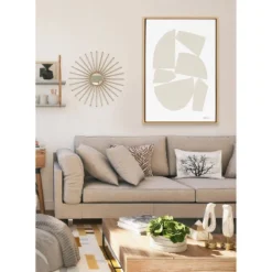 23" X 33" Sylvie Constructed I Neutral Framed Wall Canvas By Statement Goods Natural - Kate & Laurel All Things Decor -Decora Shop GUEST 1d4ebf9d 8101 4801 aad1 a8845e84bc76