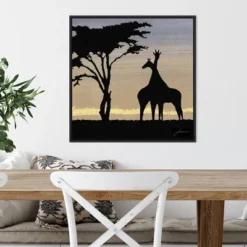 22" X 22" Savanna Giraffes IV By James Burghardt Framed Canvas Wall Art Black - Amanti Art -Decora Shop GUEST 1efbadfe bfde 4e5c b838 c58a3075d55b