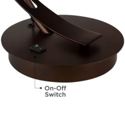 Possini Euro Design Modern Accent Table Lamp With USB Port Filament LED 22.5" High Bronze Metal Glass Dome Shade For Living Room Desk Bedroom -Decora Shop GUEST 20152b2f f63d 45e7 a3ad adf0a918ffc4