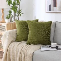 Kate Aurora Red Hook Cut Leaf Embossed Chenille Ultra Plush & Fluffy 18"x 18" Filled Accent Throw Pillow With Removable Zipper Shell/Cover -Decora Shop GUEST 2024ca57 9fd0 4f29 a6ea 962743367535