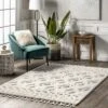 NuLOOM Akia Lattice High/Low Tassel Aea Rug