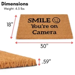 BirdRock Home Smile You're On Camera Coir Front Door & Entry Doormat - 18" X 30" -Decora Shop GUEST 21d7034c 25e1 4b7f 99c9 52f0f456e7f9