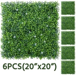 Yaheetech Pack Of 6 Faux Ivy Artificial Boxwood Panels Green -Decora Shop GUEST 223ca1bc 2e8f 4a84 94f4 5979f16c6e90