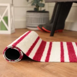 2'x3' ColorStar Timeless Stripe Door Mat Burgundy - Bungalow Flooring -Decora Shop GUEST 234ea6ca affd 47d5 8cfc 53e30a237c00