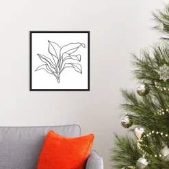 16" X 16" Foliage Contour I By Annie Warren Framed Canvas Wall Art - Amanti Art -Decora Shop GUEST 235d1e1e 7dda 4c55 8281 62ad2be31a24