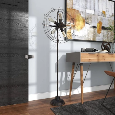 Industrial Metal Floor Lamp Brown - Olivia & May 9 Industrial Metal Floor Lamp Brown - Olivia & May - Image 9