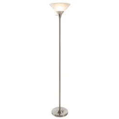 Torchiere Floor Lamp Medium Silver (Includes LED Light Bulb) - Lavish Home -Decora Shop GUEST 247b3927 f454 4342 8c9a e73f9d0dd101