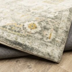 2'x8' Runner Salina Vintage Medallion Area Rug Gray/Gold - Captiv8e Designs -Decora Shop GUEST 24ec1c0f c05e 4412 8d8a cfda70aea8b1