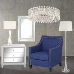 Possini Euro Design Alyssa Chrome Drum Chandelier 23 1/2" Wide Modern Crystal 12-Light LED Fixture For Dining Room Kitchen Island Entryway Bedroom -Decora Shop GUEST 269fb15d 913d 417b ac8d 2d724e2689ad