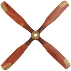 Wood Airplane Propeller 4 Blade Wall Decor With Aviation Detailing Brown - Olivia & May -Decora Shop GUEST 27969b75 a98e 49bf a6a0 44a320618bc9