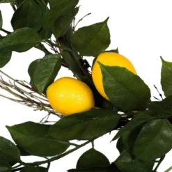 Artificial Salal Leaf/Lemon Wreath (24") Yellow - Vickerman