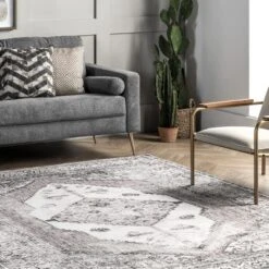 NuLOOM Gladys Machine Washable Vintage Medallion Area Rug -Decora Shop GUEST 2b4a7af2 a228 4370 bf9b 112a24c4964b