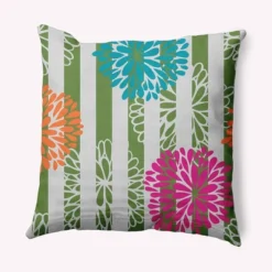 16"x16" Flower Bursts Square Throw Pillow - E By Design -Decora Shop GUEST 2cc9f439 7d26 4494 bdd0 2c181b39ae68