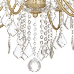 Vienna Full Spectrum DeMallo Gold Chandelier 26" Wide French Scroll Arm Clear Crystal 6-Light Fixture For Dining Room House Foyer Kitchen Island Home -Decora Shop GUEST 2f87460b 9d65 4360 af9e 3bf05418439b