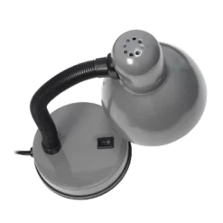 14.25" Traditional Fundamental Metal Desk Task Lamp And Bowl Shaped Shade With Flexi Gooseneck Gray - Creekwood Home -Decora Shop GUEST 30737a20 51ef 41f5 8002 631da44a7d10