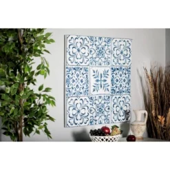 Farmhouse Metal Floral Wall Decor White - Olivia & May