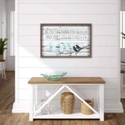 23.5" X 15.5" Family Love MDF Wall Sign Panel White - Prinz