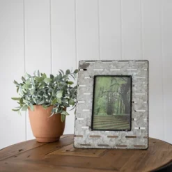 4x6 Inches Galvanized Metal & Glass Photo Frame - Foreside Home & Garden -Decora Shop GUEST 380babf5 6110 42bc b971 47f9991a9876