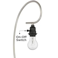 360 Lighting Modern Table Lamps Set Of 2 With USB Charging Port 26" High Metal Arc White Drum Shade For Living Room Bedroom Bedside Office -Decora Shop GUEST 39123d78 0304 4fbb 856a f94d309c74e8