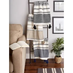 2-Tone Chevron Striped Throw Blanket - Design Imports -Decora Shop GUEST 3b06c118 b11a 4025 ab62 c07b5e91fe23