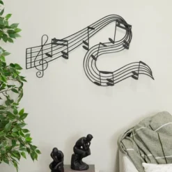Metal Music Notes Wall Decor Black - Olivia & May -Decora Shop GUEST 3ebdd030 f2a4 4532 8949 2ef1f77dfe7f