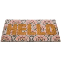 Northlight Brown And Pink "Hello" Floral Coir Outdoor Doormat 18" X 30" 7 Northlight Brown And Pink "Hello" Floral Coir Outdoor Doormat 18" X 30" -Decora Shop GUEST 4044b913 0c2b 4900 b174 4cb88a20cb6e