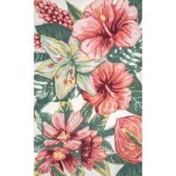 NuLOOM Contemporary Floral Sabrina Indoor/Outdoor Patio Area Rug -Decora Shop GUEST 40d013c7 4f43 4af5 bea7 e9ddd0a45600