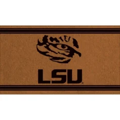 Evergreen Louisiana State University Logo Turf Mat, Brown- 28 X 16 Inches Indoor Outdoor Doormat